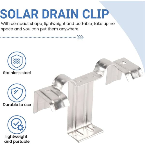Förpackning med 20 fotovoltaiska dräneringsöglor för 30 mm solpaneler