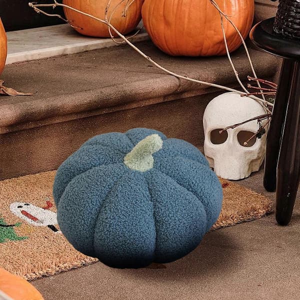 2025 Pumpakudde Halloween Leksak Kudde Stickad Ullstil Pumpa Vardagsrum Soffkudde BU