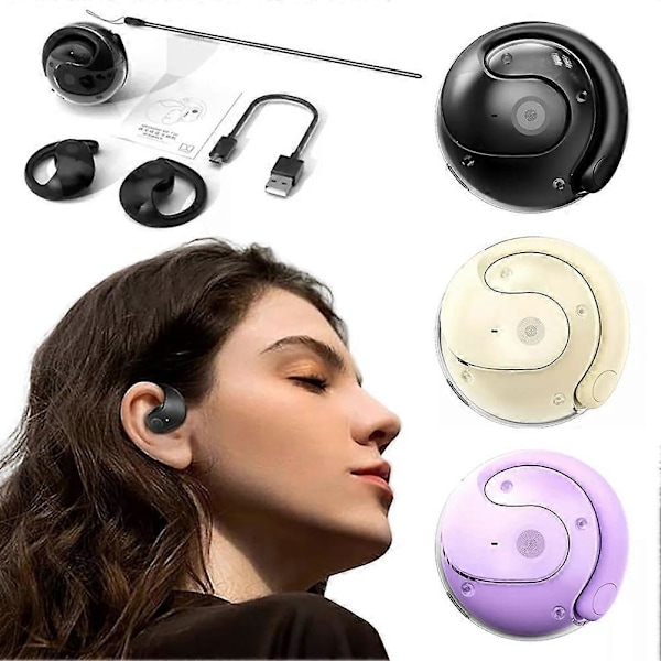 Hy-T26 Langattomat Bluetooth-yhteensopivat Käännösnappikuulokkeet Kaksisuuntainen Kääntäjälaite AI-teknologialla Matkoille ja Liiketoimintaan Purple
