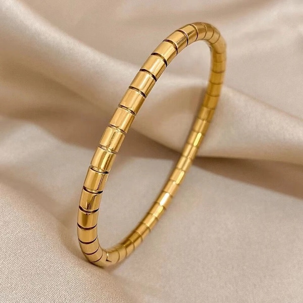 Damearmbåndsurrem i 18K forgyldt rustfrit stål