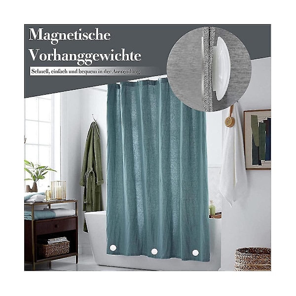 10 st Magnetiska Gardinvikter Draperivikter Magnet Duschgardinvikter Botten för Dukskydd