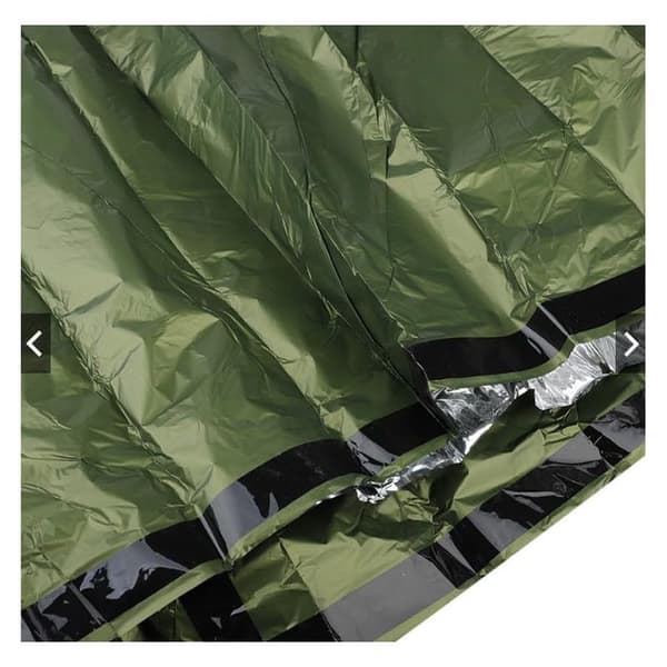 Nödfilt för vandring och camping utomhus, 210 x 90 cm, grön