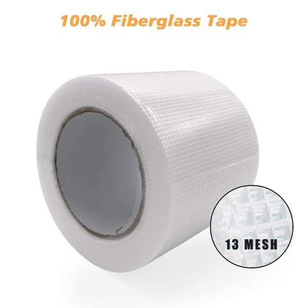 Selvklæbende glasfibertape, 10 cm x 30 meter (krypteret 13 mesh) Glasfiber gipsplade samlingstape til reparation af væghuller og revner samt samlingslap