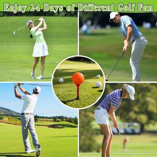 Golf Julekalender for Menn – 24 Dagers Nedtelling til Jul med Morsomt Golftilbehør og Verktøy