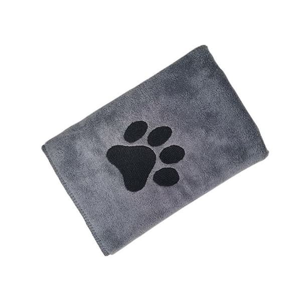 2 stk. Hundehåndklæde 100 x 50 cm, Hurtigtørrende mikrofiber, Superabsorberende hundehåndklæde til kæledyr, katte, hunde, grå