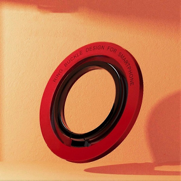 Magnetisk Telefonringholder Roterbar Metallringgrep For iPhone 12 13 14 Serien Red