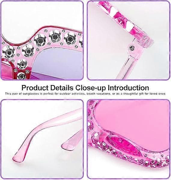 1 kappale strassiset aurinkolasit neliö unisex timanttilasit Pink