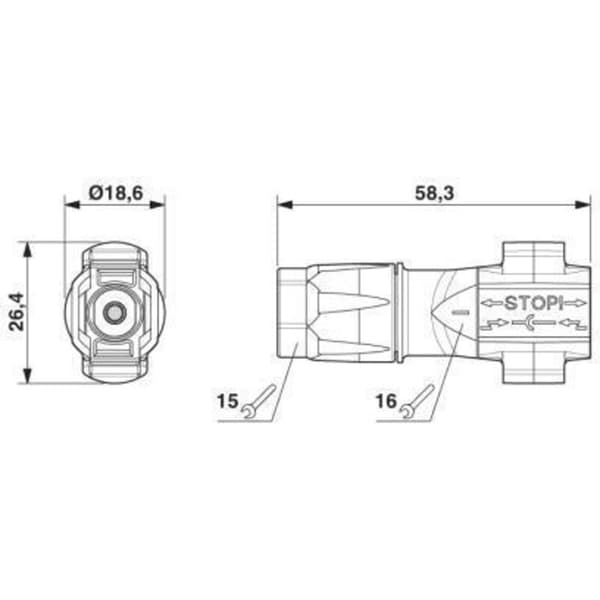 1 par solcellekontakter | Solcellesett | Svart | Kobling | for solcelleinstallasjoner