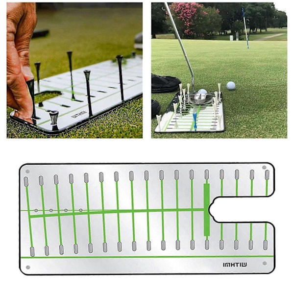 Golf Putting Alignment Spegel Övning Träningshjälp Undervisningsutrustning Speglar Poseringskorrigerare för O