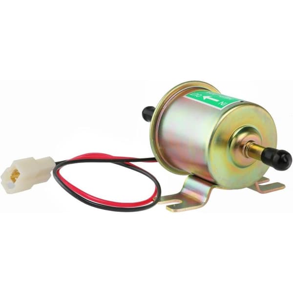 12V elektrisk drivstoffpumpe for bilbensin, solid metall, kraftig (sølv)