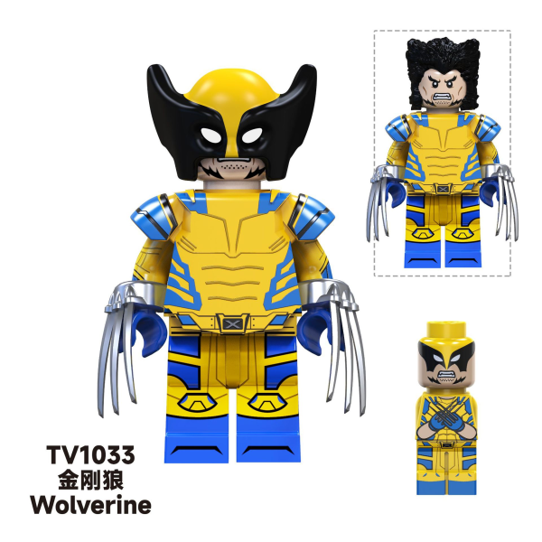TV6205 Science Fiction-serien Superhjälte Wolverine Riot Conqueror Deadpool byggsten leksaksfigur