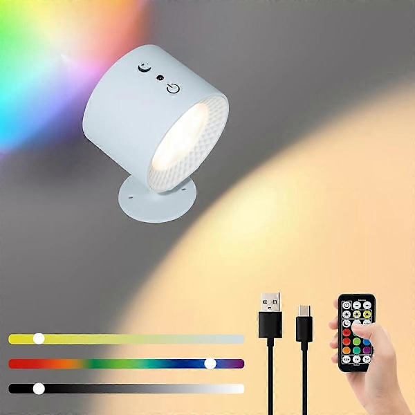 Glowright Lights, Glow Right Vegglamper, Dobbeltsidig Lys, 40t Maksimal Utladning White-RGB model 1PC