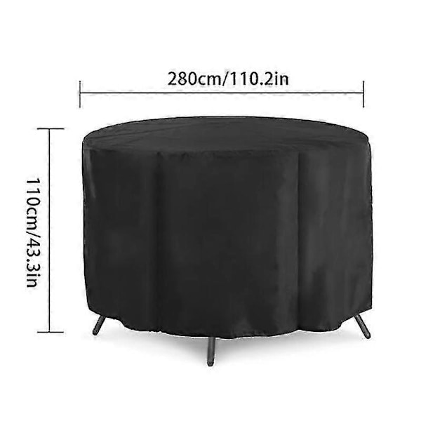 Nytt runt terrassmöbelskydd, 100% vattentätt skydd för utomhusbord och stolar, utomhusmöbelskydd, anti-blekningsskydd, anti-ultraviolett 120*75CM