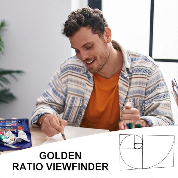 Gyldent Snit Søger, Klar Gyldent Snit Søger, Gyldent Snit Viewer Fanger Tegneværktøj til Kunstnere Fotografering 2Pcs