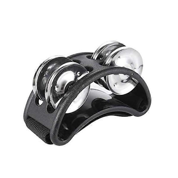 Fotbjelle Fotrangle Percussion (2 stk, svart)