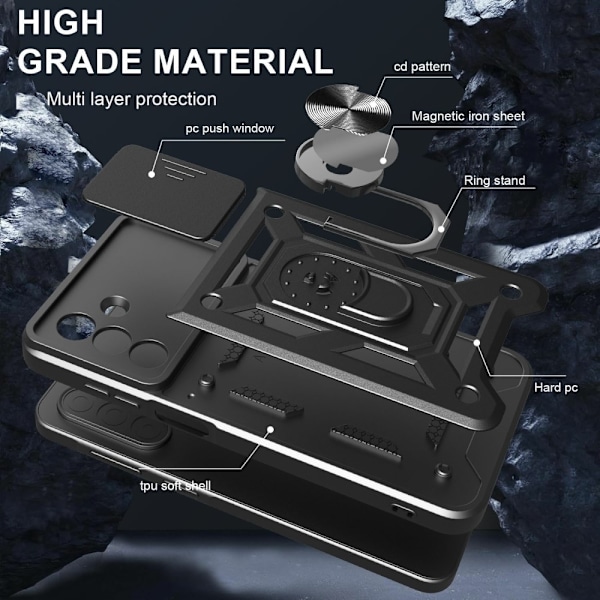 Samsung Galaxy A26 5G Cover CamShield Ring Hybrid Sort
