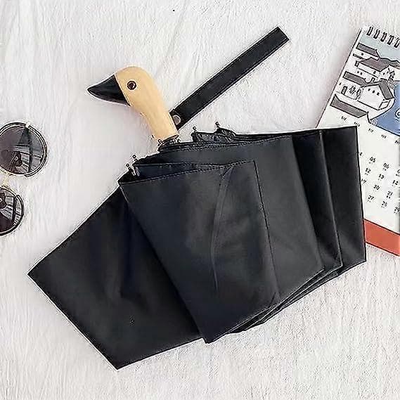 2025 Vindtätt Mini Rese Fällbart Paraply Kompakt Litet Paraply för Regn Solskydd Utomhusresor Black UV protection