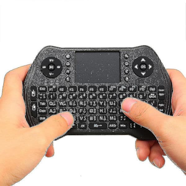 Mt-10 2.4g Trådløst Arabisk Oppladbart Mini Tastatur Touchpad Luftmus Airmouse (hy)
