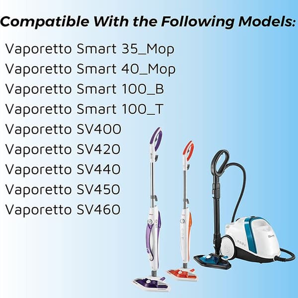 Erstatningsmoppehoveder til Polti Vaporetto Vaporforce børste, kompatible med Smart 35Mop og Smart 40Mop