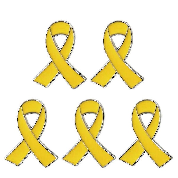 Set med 5 bandbroschnålar, vacker design, bandemaljnål, legeringsmaterial Yellow