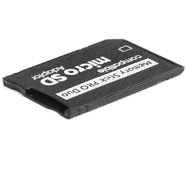 Sovitin, -SD/-SDHC TF-kortti Memory Stick Pro Duo -kortiksi PSP-korttisovittimeen