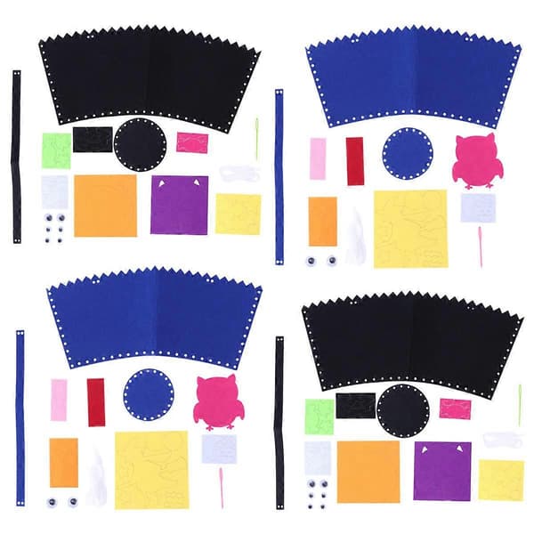 2025 4 Sæt DIY Håndtaske Halloween Patch Sy Taske Slikpose Materiale til Børn
