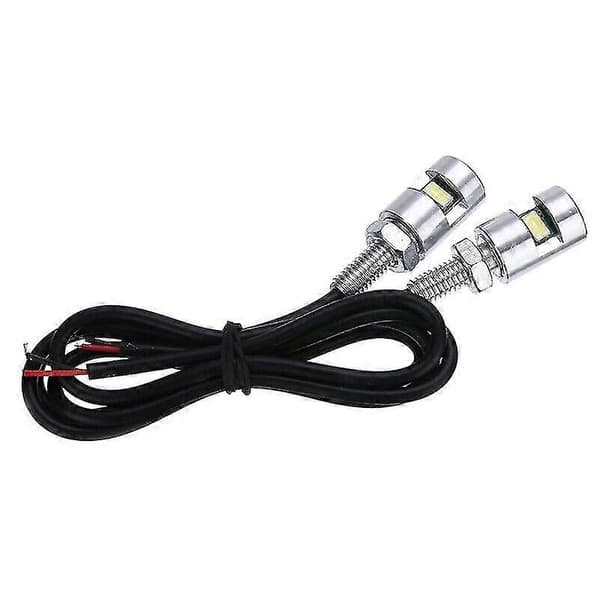 2X Krom 5630 Motorcykel Skrue Bolt Lampe Bil Universal Nummerpladelys 12V