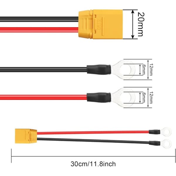 XT90–O-rengasliitinkaapeli, 14AWG silikonijohto