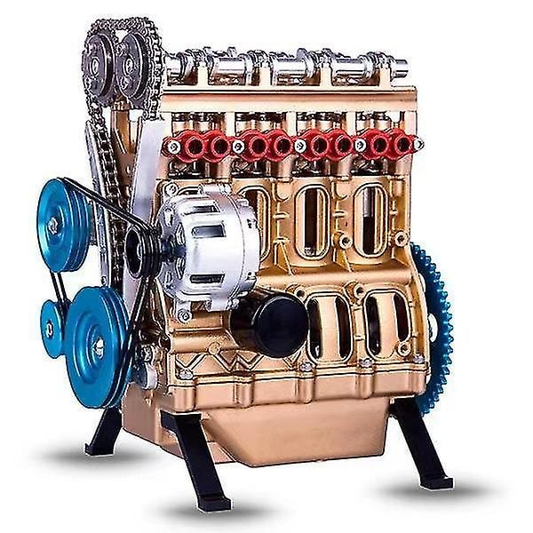 4-sylindret bilmotorsett for voksne, motormodell skrivebordsmodell, harpikskunstmodellmotorsett, kreativ borddekorasjon håndverk dekor - 10 * 8 * 14 cm