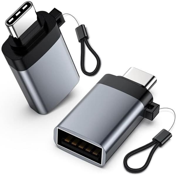 USB-C–USB 3.2 -sovitin, Type-C uros–USB-A naaras -sovitin, 10 Gbps OTG, 2 kpl, yhteensopiva iPhone 15 Pro/Max, iPad Pro, MacBook Pro/Air -laitteiden kanssa