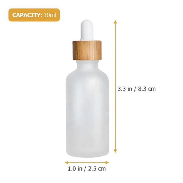Glassdråpeflasker for oppbevaring av eterisk olje, frostet design, 8 stk. sett
