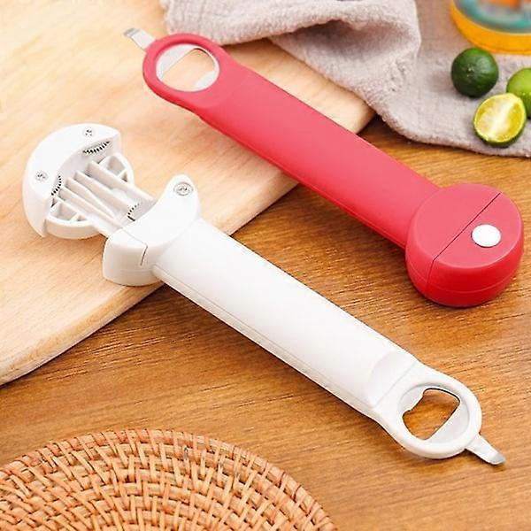 1 stk. Multifunktionel udtrækkelig flaskeåbner Dåseåbner White