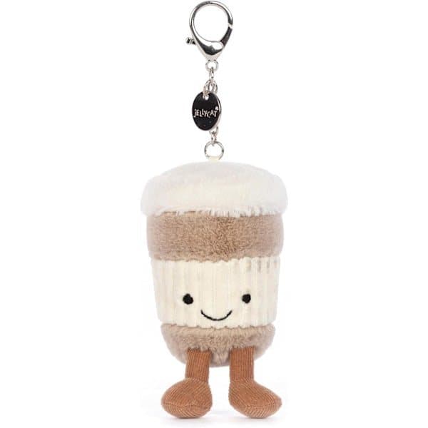 Jellycat Fun To Go Kaffe Taske Nøglering, Take Away Kaffe