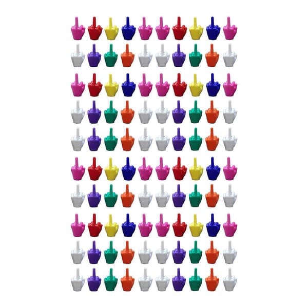 Mini Langfinger Figur – Lille Hånd Skrivebordsdekoration – til Kontor & Spøgegave 100pcs