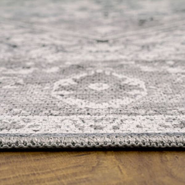 Vaskbart teppe 140x200 cm Moderne flatvev 100 % polyester Sertifisert fri for skadelige stoffer Egnet for gulvvarme opp til 24°C