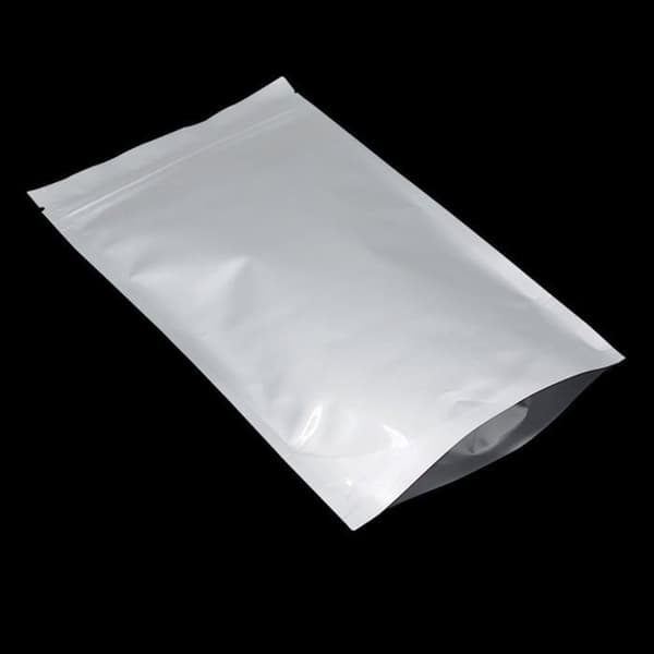 Aluminiums taske - Pakke med 50 - 10x15cm - Lynlåslukning - Varmeforsegles - Tørfoder