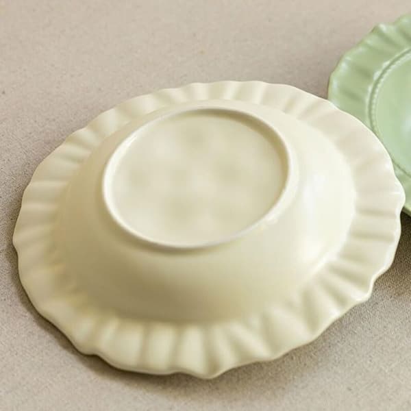 Högkvalitativ serveringsfat, enkel keramisk tallrik, grönsaksfat, västerländsk tallrik, tallrik