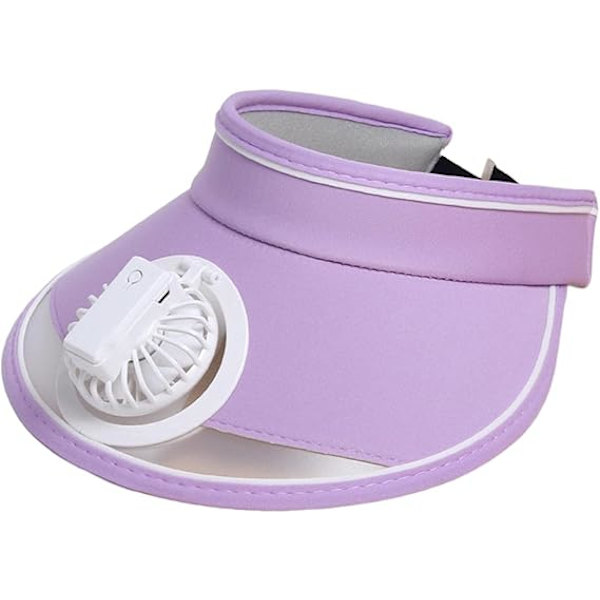 Aurinkolippahattu tuulettimella, aurinkosuojaava tuuletinhattu, aurinkolippahattu tuulettimella tytöille, pojille, matkailuun, retkeilyyn, kalastukseen, urheiluun Purple