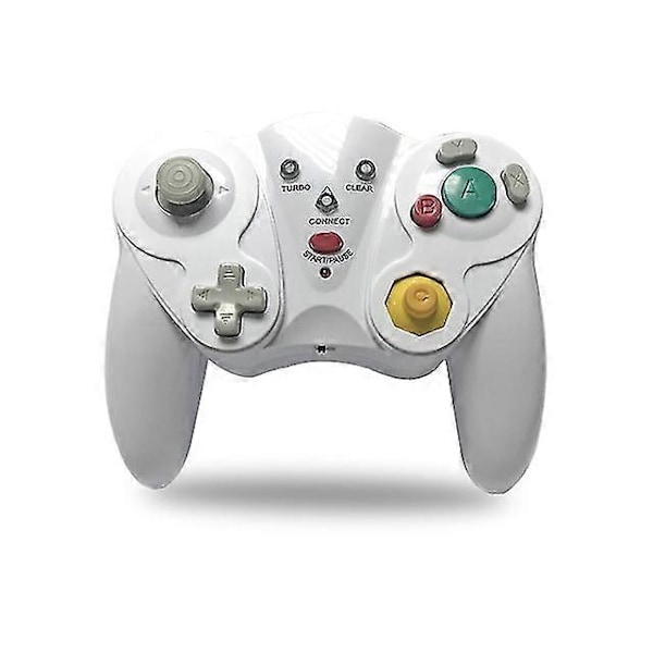 2.4G Trådløs Spilcontroller Til GameCube NGC White