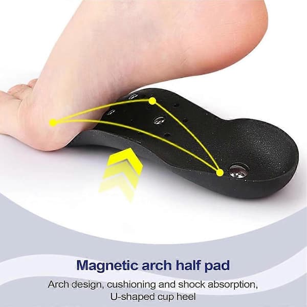 Magnetiska inläggssulor, skoinlägg massageavlastningskudde, hålfotsstöd smärtlindring M