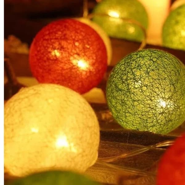 LED-valosarja, joulukoristeet, USB-virtalähde, 3 metriä pitkä - jouluinen lumiukko-design.