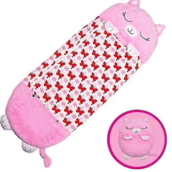 Stor sovsäck Barn Lek Kudde Mjuk Varm Enhörning Presentleksaker Jul 150X50cm Pink