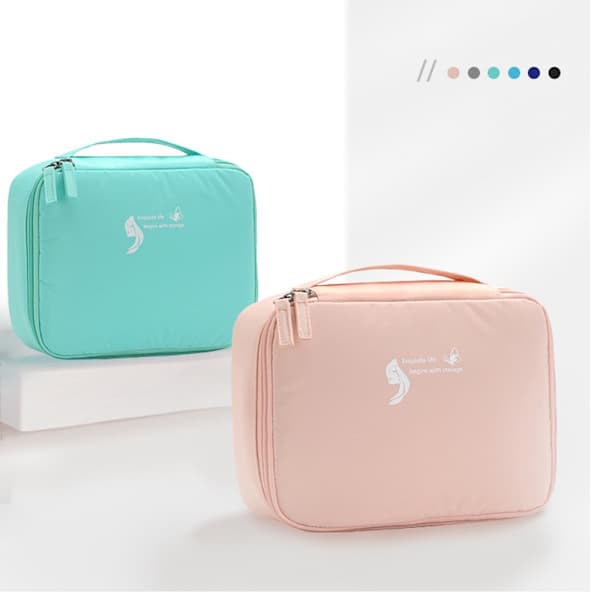 Makeuptaske Toilettaske MINTGRØN - på lager Mintgrøn Mint Green