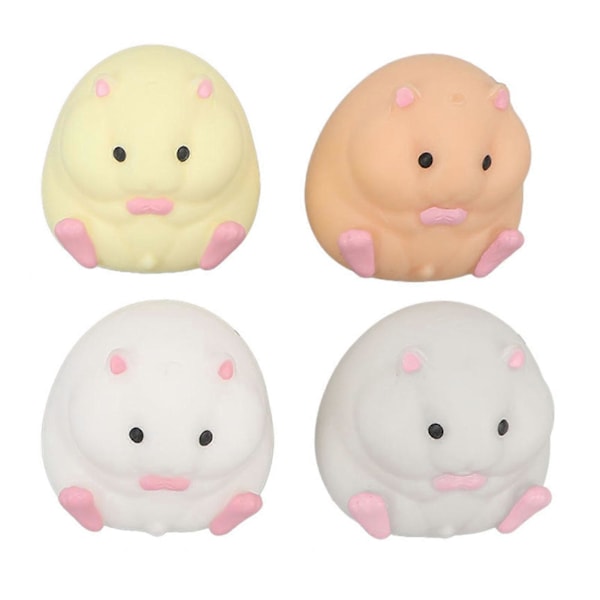 4 Farger Hamster Stress Relief Leke Morsom Sensorisk Stretch Søt Dekompresjon Klem Hamsterform Leke