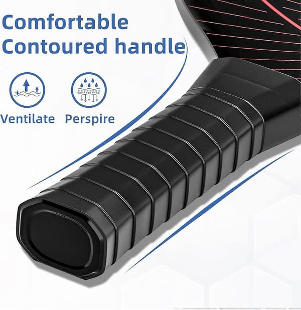 Racketset med 4 premium träracketar, 4 bollar, 4 kylhanddukar och bärväska, racket med ergonomiskt vadderat grepp, present till män och kvinnor