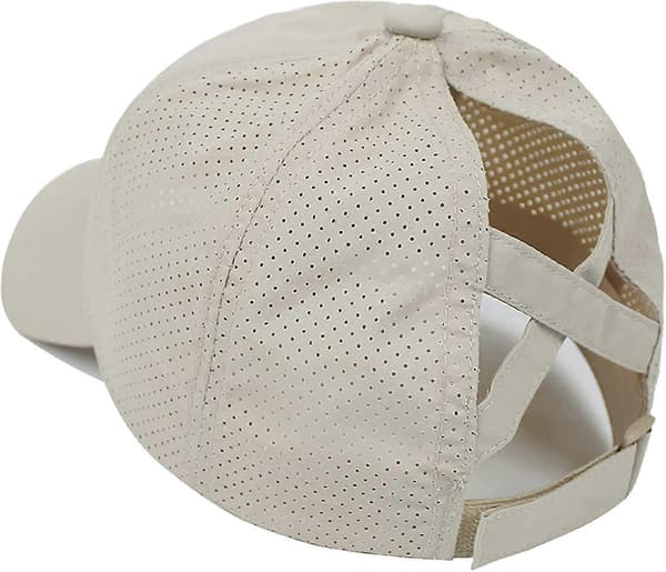 Basebollkeps med hästsvanshål Khaki
