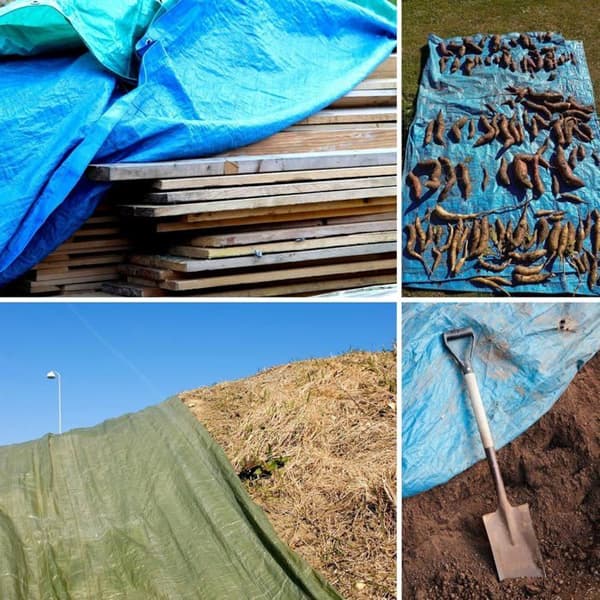 Grå beskyttelsespresenning 2x3m 200g/m² Polyethylen UV- og rivefast til havebyggeplads C