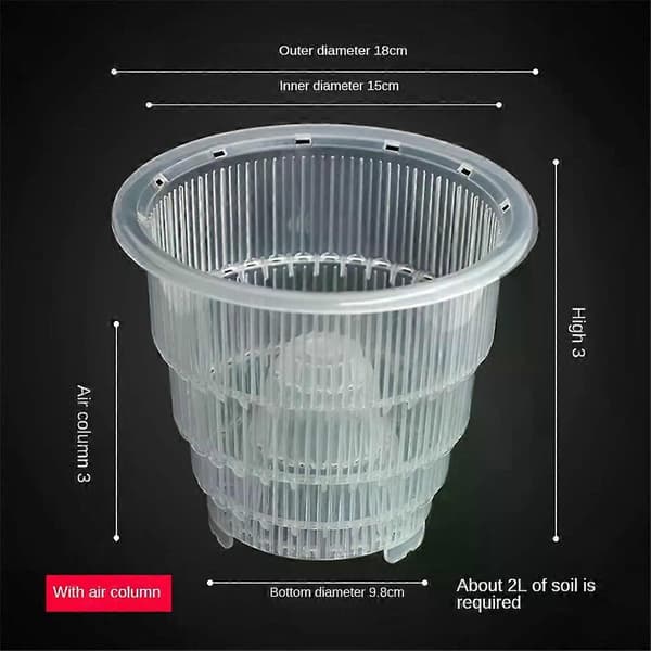 Orkidéblomkrukor Nätkrukor Trädgårdskrukor Plast Transparent Andningsbar Behållare Dräneringshål Orkidé Cattleya Plantering Style C A3