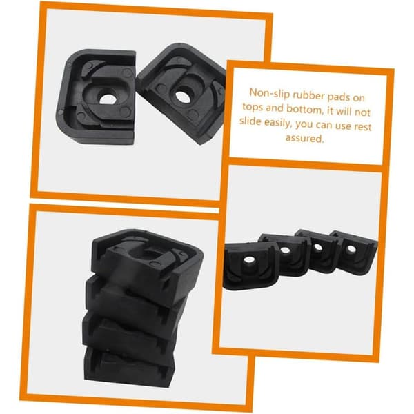 Set med 4 vibrationsdämpande dynor för luftkonditioneringskondensorfötter, svarta gummi stötdämpande stöd