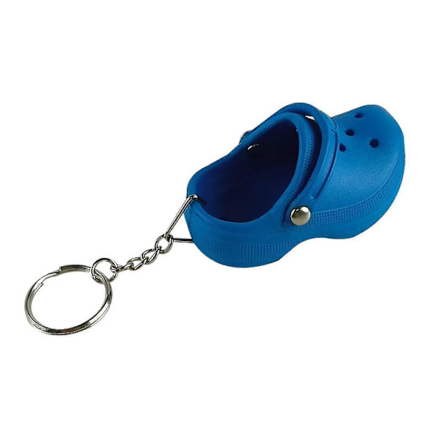 Mini Crocs Sandalkæde Charm Nøglering Nøgleholder Nyhed Nøglering Gave Blue